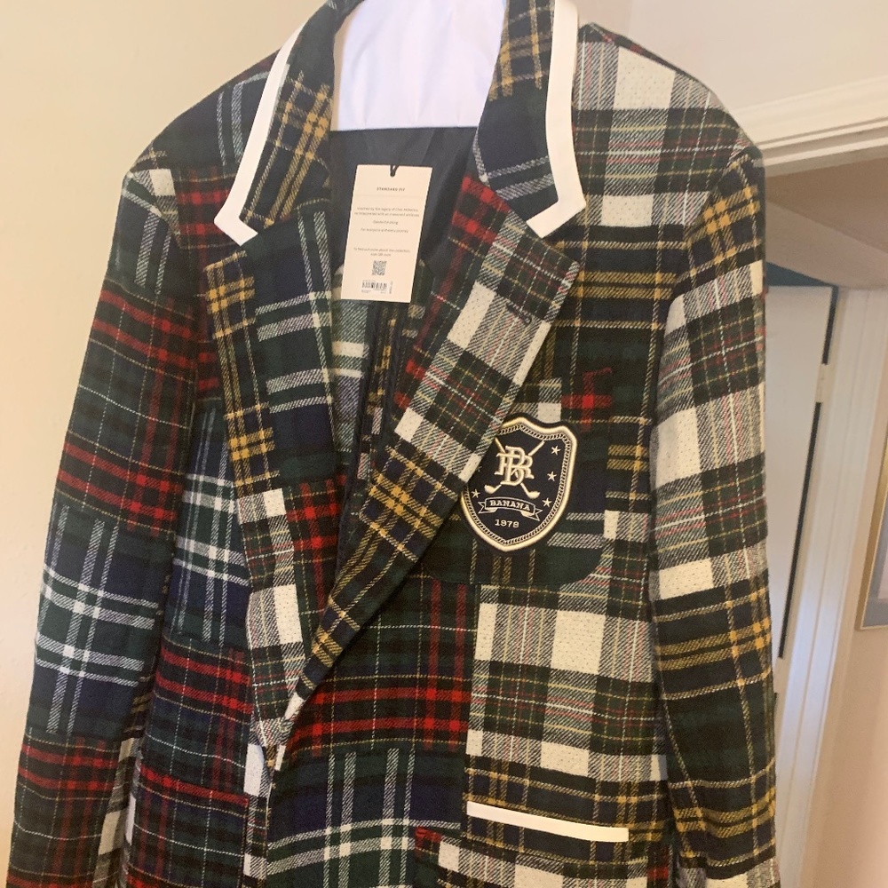 Banana Republic ATHLETICS PATCHWORK BLAZER NWT